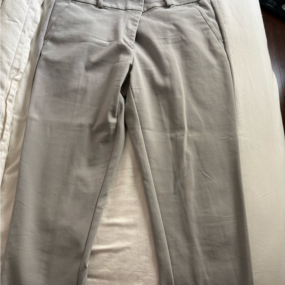 LOFT Soft Gray Skinny Ankle Pants
